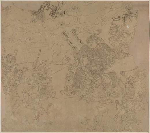 二郎神:佚名《道释人物画册》「搜山」