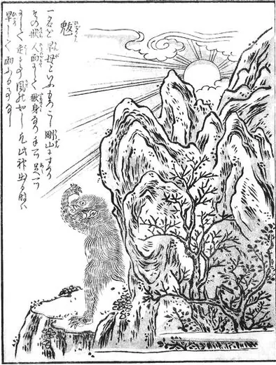 旱魃:鸟山石燕《今昔画图续百鬼》「魃」