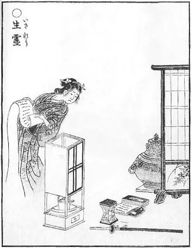 生灵:鸟山石燕《画図百鬼夜行》「生霊」