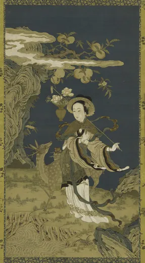 麻姑:佚名《麻姑仙像》「麻姑」